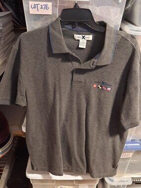 Celebrity X Cruises Short Sleeve Polo Shirt Embroid Logo Coloful Nautical Flag M